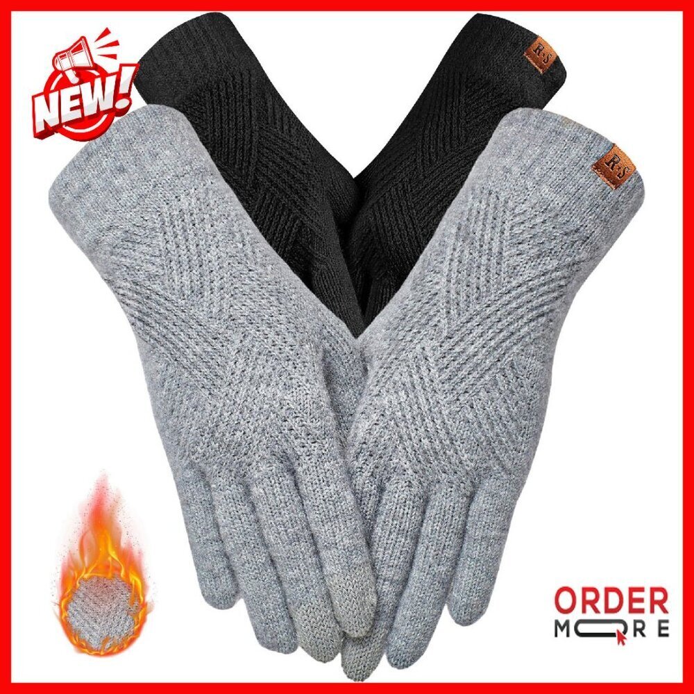 Women's Touchscreen Winter Gloves Thermal Lined One Size Fits Most